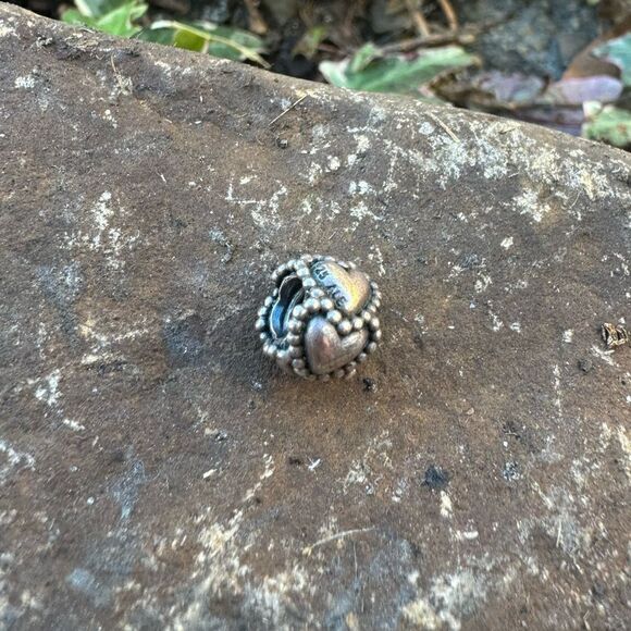 Designer Pandora 925 ALE Sterling Silver Everlasting Love Heart Bead Charm - Picture 4 of 6